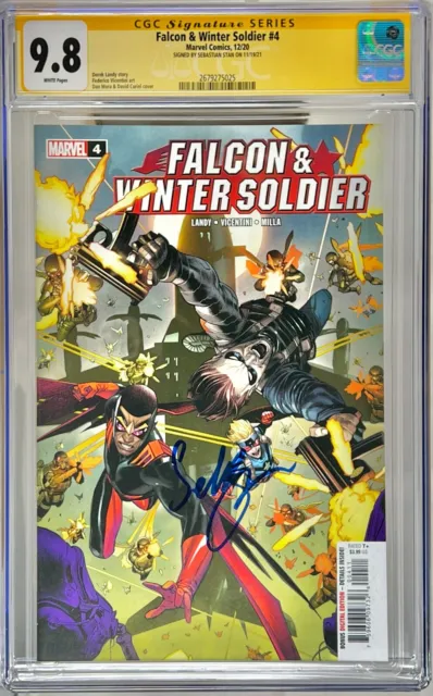 Sebastian Stan Signed CGC Signature Series Graded 9.8 Falcon & Winter Soldier #4