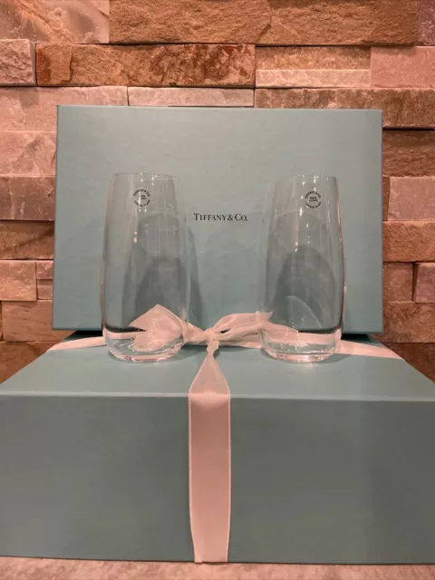 Tiffany Home Essentials Stemless White Wine Glasses in Crystal Glass, Set  of Two