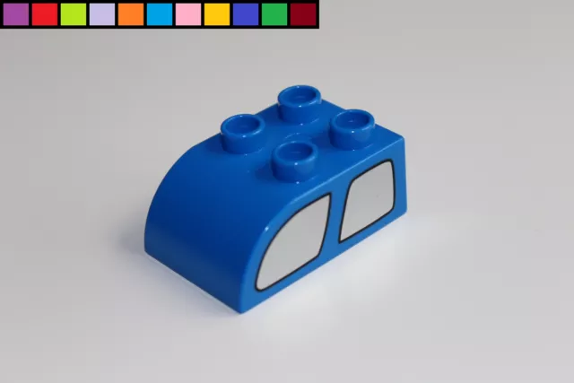 LEGO Duplo - Finestra - Auto Veicolo - Blu - Pezzo da Costruzione - Pietra