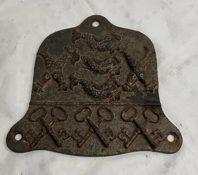 ANTIQUE COAT OF Arms Plaque Wall Crest Heraldic Cast Iron Shield French