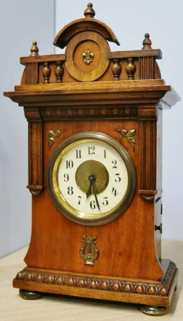 Rare Antique German 8 Day Junghans Musical Alarm Bracket Clock With 6 Cylinders 2