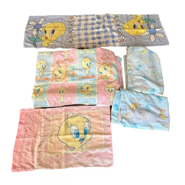 Vintage 2000 Looney Tunes Tweety Bird Twin Comforter And Sheet Set 3 Pillowcase