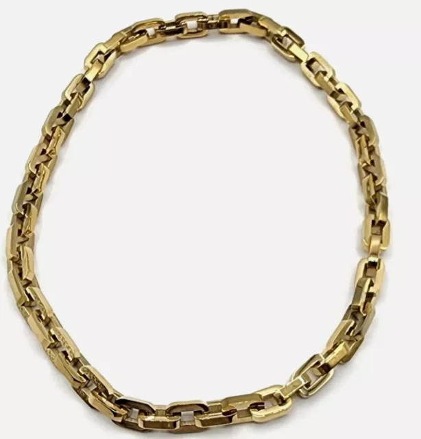 NEW Eddie Borgo 12K Gold Plate Supra Link Chunky Necklace 17" $425