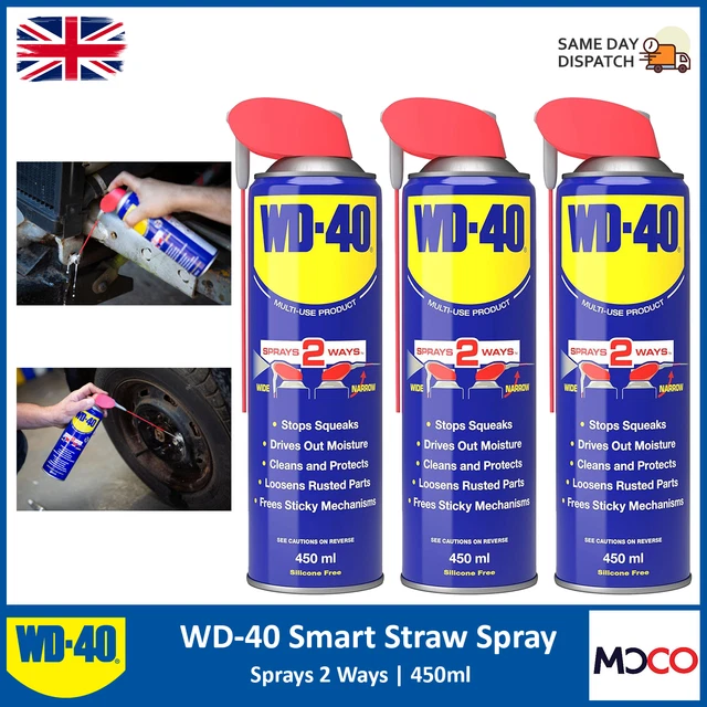 WD-40 Rimuovi grasso spray lubrificante cannuccia intelligente 450 ml x3