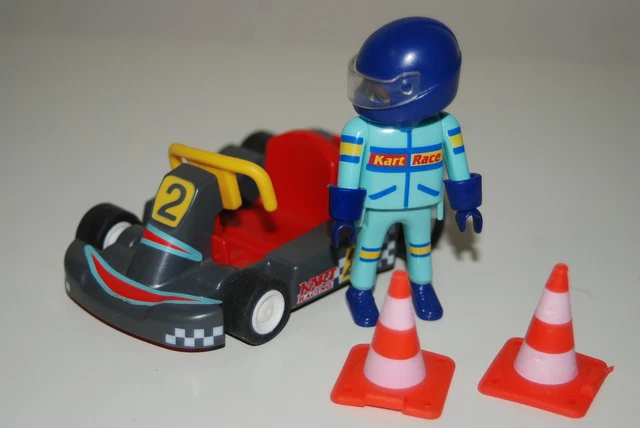PLAYMOBIL 3012 KART negro carrera coche car karting competicion