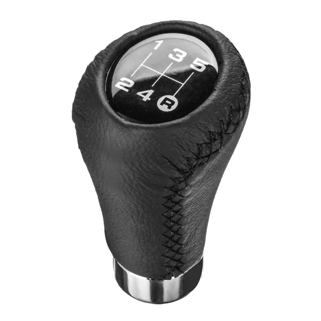 Universal 5 Speed Manual Car Gear Stick Shift Knob Shifter Lever PU Leather