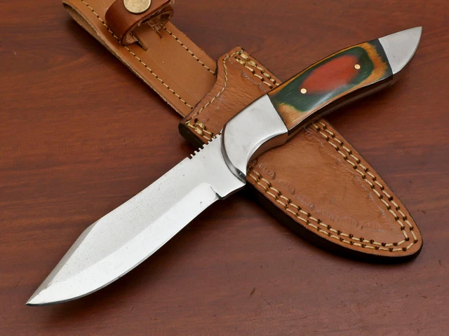 Custom Hand Made D2 Blade Steel Full Tang Bowie Hunting Knife- Za-3403
