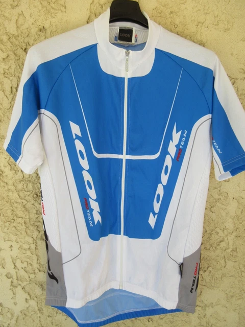 Maillot Cycliste Look Pro Team - Noir Et Blanc - Taille XL - Vintage Vélo Années 90/00