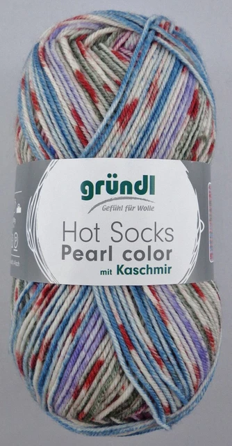Gründl Hot Socks Pearl color mit Kaschmir 50 g Sockenwolle Strumpfwolle