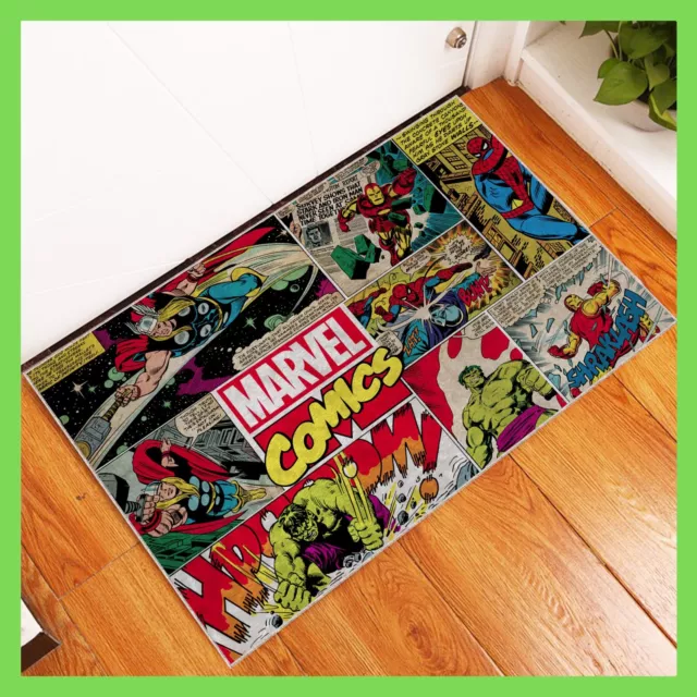 Marvel Comics Panel Rug, Awesome Christmas Gift, Best gift for Geeks, Anime Rug 2