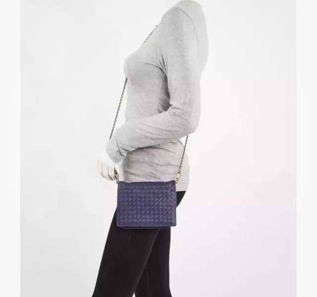 Bottega Veneta Intrecciato Woven Nappa Leather Wallet On Chain Crossbody Bag 2