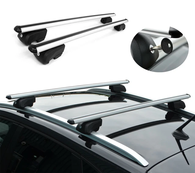 CROSS BARS FOR Roof Rails To Fit Volvo XC60 (2018+) 75KG Lockable EUR