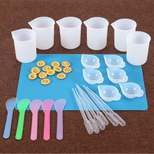 12x Silicone Measuring Cups Resin Mixing Cups for Epoxy Resin Pouring Cup