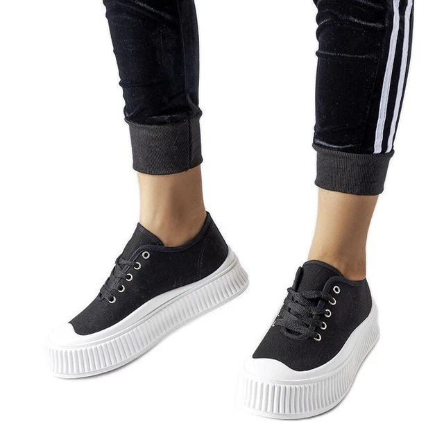 Scarpe Casual Uomo In Similpelle Nera, Con Piattaforma 2 Cm, Traspiranti E Impermeabili - Moda Retrò - 2