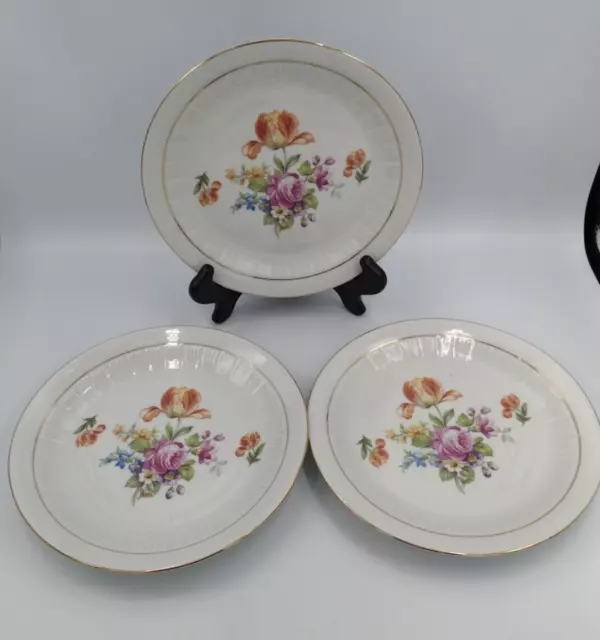 JLMENAU Von Henneberg Salad Bread Plate CP B91 Set 3 German Democratic Republic