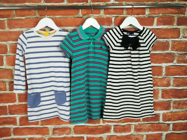 Girls Bundle Age 4-5 Years Next M&S Gap Stripe Jersey Dress Casual Kids 110Cm
