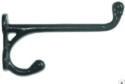 Black Cast Iron Harness Coat Hooks Antique Vintage Style Hat Amish Made In Usa 3
