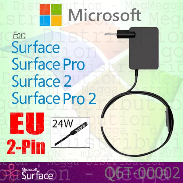 Cargador adaptador de corriente GENUINO Microsoft Surface RT /Pro /2 EU 2 pines 24w Q6T-00002