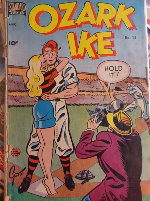 Ozark Ike 15 1949 Baseball Cover Golden Age Vintage Good Girl Art Teen Humor