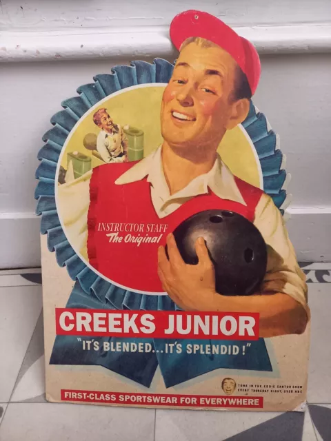 Carton CREEKS Junior publicitaire Ancien Vintage Vêtements Mode Enfants Ados 80'