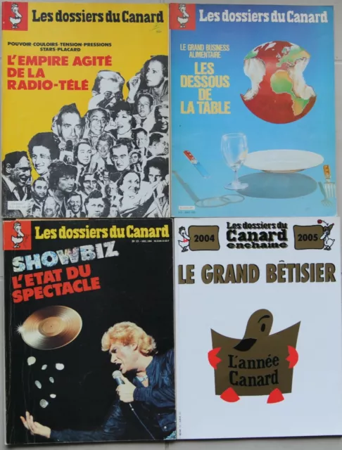 4 revues Les dossiers du Canard Décembre N° 6 &  8  & 13 & 94