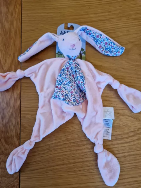 JoJo Maman Bebe Ditsy Floral Bunny Comforter / Blankie / Soother / Hug  Toy