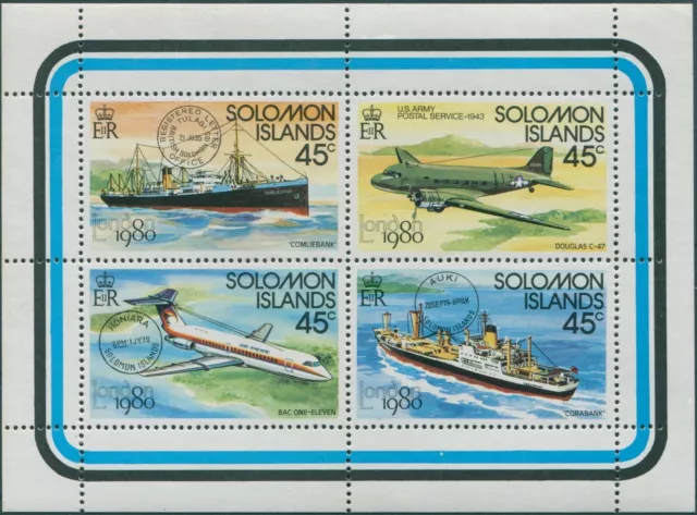 Solomon Islands 1980 SG417a London Stamp Exhibition sheetlet MNH