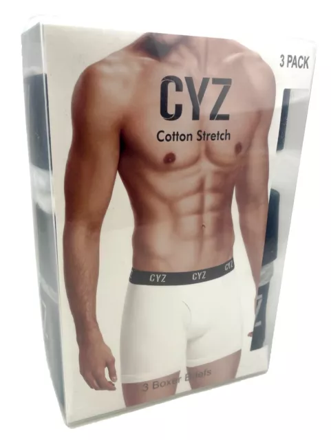 Lot 3-Pack Mens Cotton Stretch Boxer Briefs Trunks Shorts Underwear Soft CYZ 2