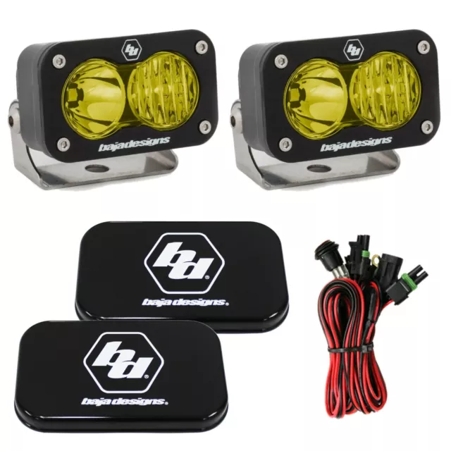 Baja Designs S2 Sport Amber Driving/Combo 5000K LED Light Pods With Rock Guards