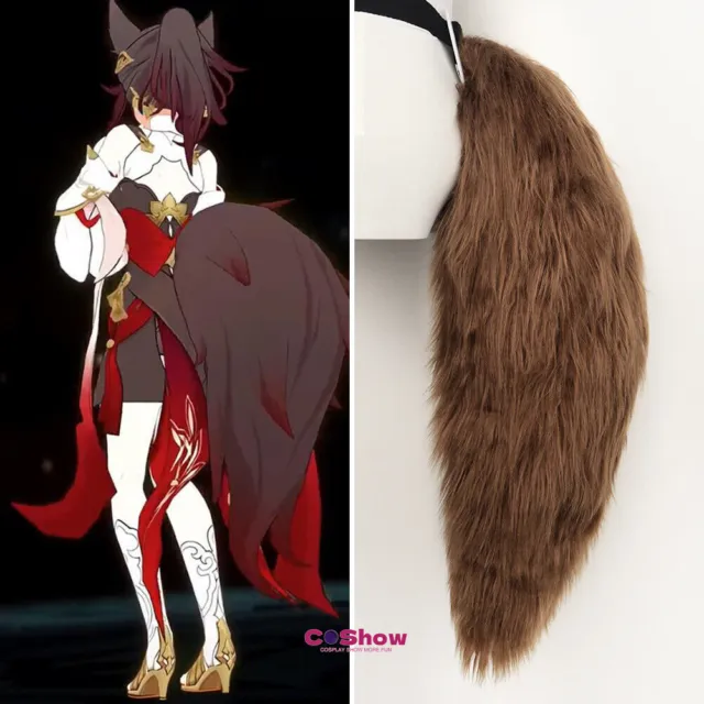 Game Honkai: Star Rail Tingyun Fluffy Fox Ears Tail Cosplay Prop Hairpin Costume