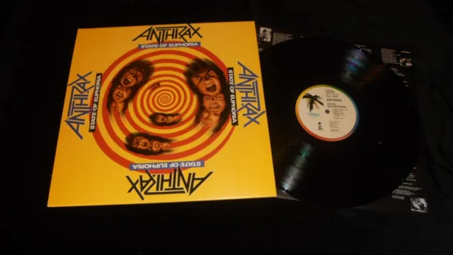 Anthrax ‎– State Of Euphoria 1988 ISLAND ITALY top vg+/mint- *TESTED* Lp VINYL