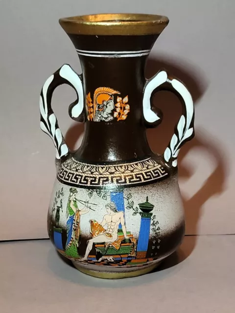 Griechische Henkel Vase, Defekt!Amphore Krug, Kanne ,Keramik Handbemalt 15cm,