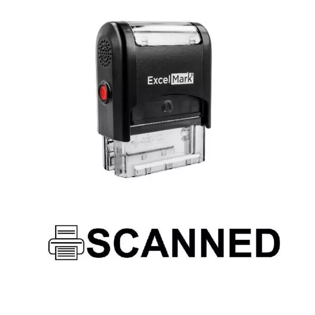 Icon SCANNED Stamp - Self-Inking / Black