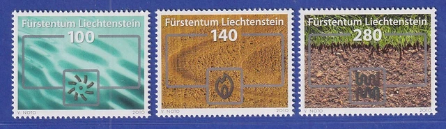 Liechtenstein 2010 Erneuerbare Energie Wasserkraft Holz  Mi.-Nr. 1566-68 **