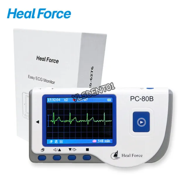 Heal Force PC-80B Advanced Handheld Color Screen ECG Portable Heart Monitor