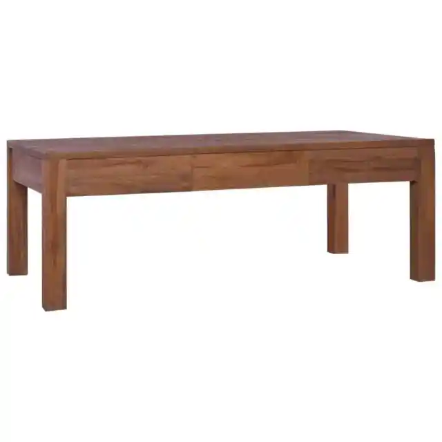 Solid Teak Wood Coffee Table 110cm Wooden Accent Side End Tea Table vidaXL