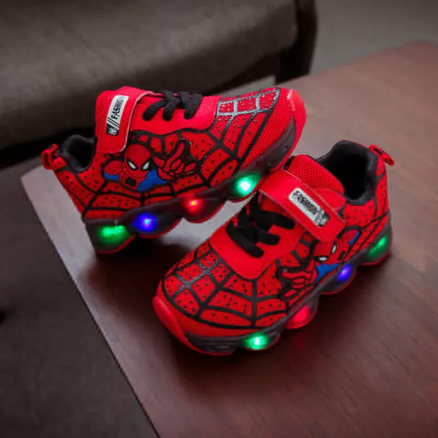 Scarpe da ginnastica LED Spiderman bambini ragazzi ragazze scarpe bambini lampeggianti scarpe da ginnastica luminose 3