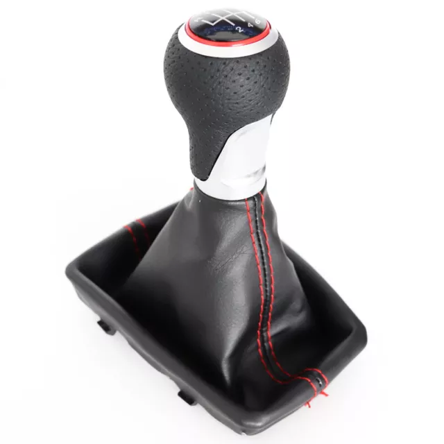 6 Speed Gear Shift Knob Gear Stick Gaiter Boot Kit fit for Audi A4 B6 B7 B8 al