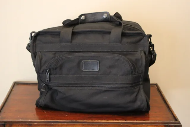 Tumi Black Luggage Carry On Ballistic Nylon Duffle Bag 223D3