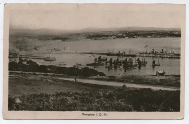 View Across Douglas Isle of Man Vintage Real Photo Postcard K3