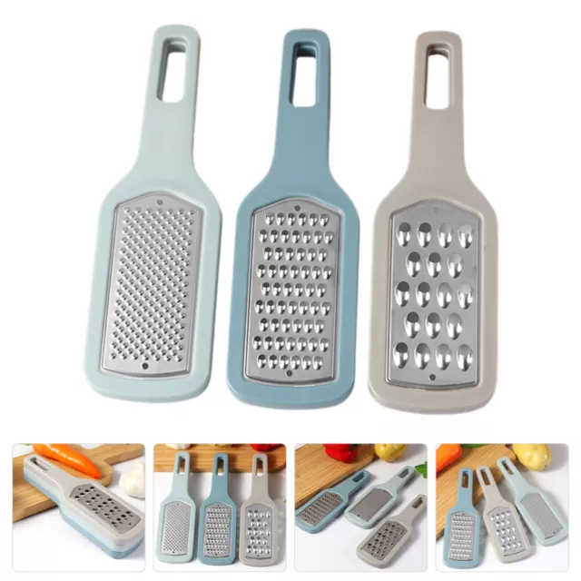 3pcs Stainless Steel Handheld Graters with Handle - Cheese, Lemon, Zester-LH