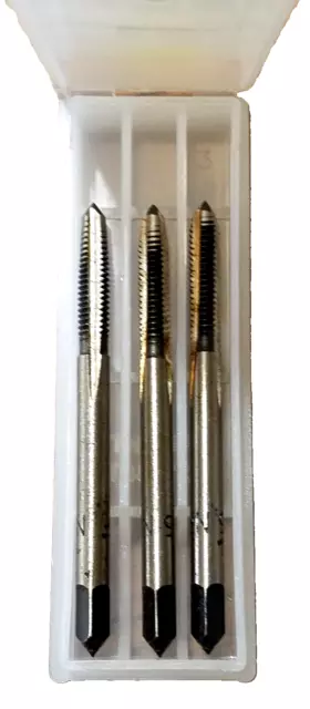 12-24 Carbon Steel TAP SET 3 Piece Taper Plug Bottoming MDX 772CBSET N1