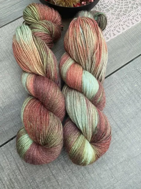 Handgefärbt, NEU, 60% Schurwolle (Merino), 25% Bambus, 15% Polyamid, 100g/400mLL