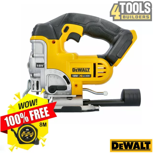 DeWalt DCS331N 18V XR Li-Ion Jigsaw With Free Pocket Tape Measures 8M/26ft