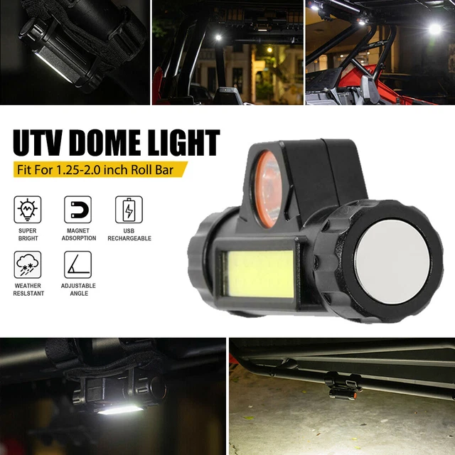 LED Roll Bar Mount Dome Light for UTV ATV Can Am Polaris RZR Golf Cart Universal