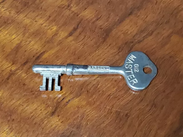 Antique Sargent Master Mortise Lock Skeleton Key #012