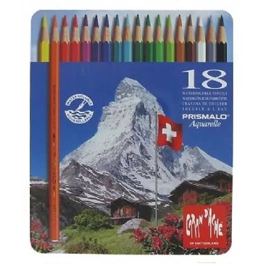 Caran D'ache Prismalo Watercolour Pencil 18 Colour Tin