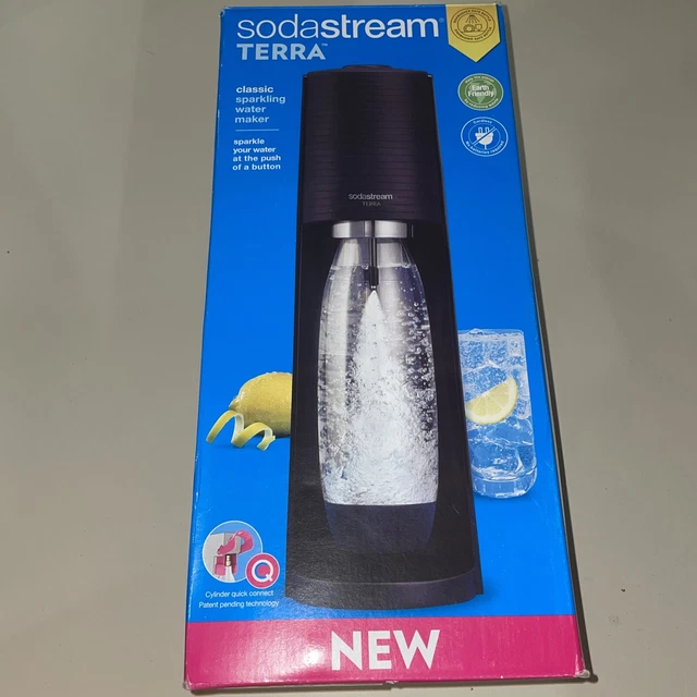 SODASTREAM TERRA SPARKLING Water Maker In Black NEW WITHOUT CO2 36.