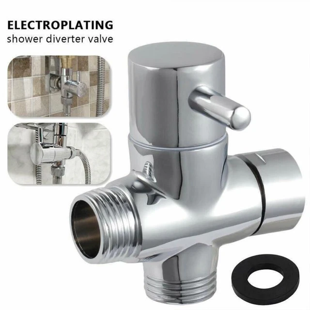 PNXKTXO 3-Wege-Duschumstellventil – G1/2 Zoll, Für Handbrause & Festen Duschkopf, Kupfer