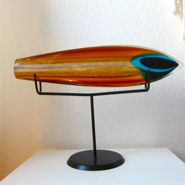 XL Murano Modernist Art Glass  Objekt Fisch  Design Gino Cenedese 60's italy